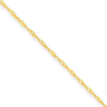 10K Yellow Gold 1.10mm Singapore Chain
