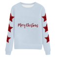 thumbnail image 4 of Pisexur Chandails en Molleton de Noël pour Femmes Manches Longues Col Rond Mode Étoiles Imprimé Vacances Chandail Décontracté Ample Automne, 4 of 4