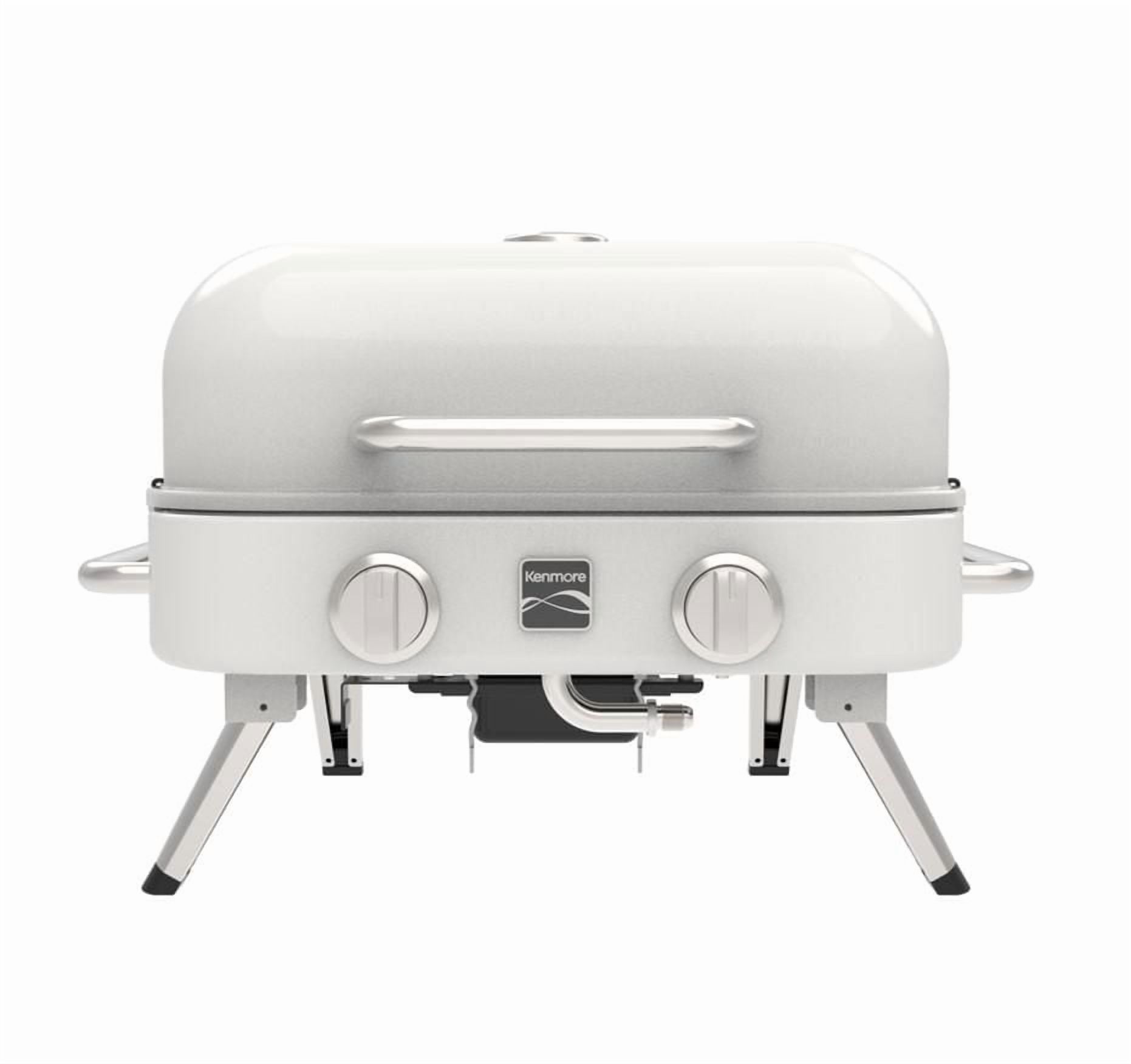 Kenmore - 2 Burner Retro Tabletop Gas Grill - Pearl