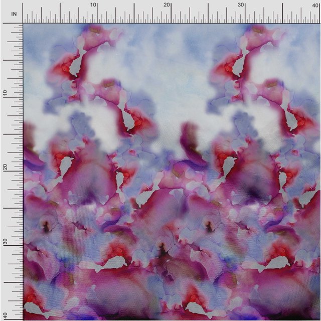 oneOone Viscose Chiffon Fabric Texture Panel Printed Craft Fabric BTY 42 Inch Wide