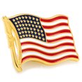 thumbnail image 1 of Waving American Flag Lapel Pin, 1 of 3