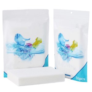 Comprimé absorbant de couleur de blanchisserie, longue durée sécuritaire feuille de détergent efficace fibre pour dortoir