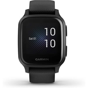 Rénové (bon) Garmin Venu SQ Musique Edition Smartwatch avec moniteur de fréquence cardiaque - noir