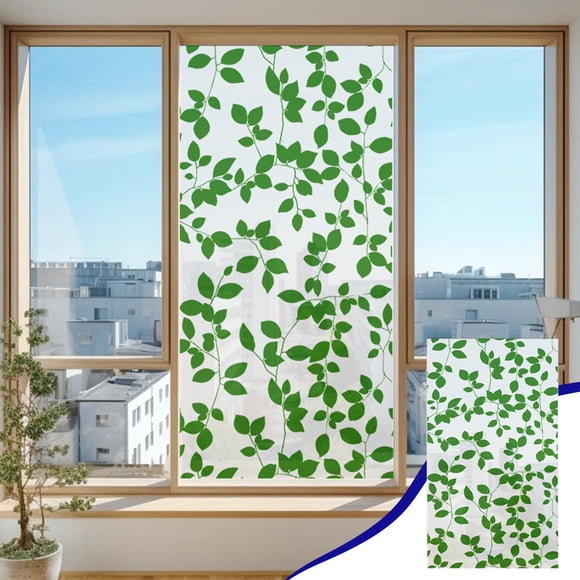 CQCYD Film pour Vitrail Feuille, Revêtement Décoratif à Adhérence Statique pour Intimité, Feuille de Vinyle Amovible Bloquant le Soleil, Teinte de Contrôle de Chaleur pour Fenêtre de Maison, Salle de Bain et Bureau