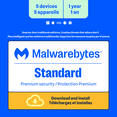 thumbnail image 1 of Malwarebytes Standard, Premium Software - 5 Devices, 1 Year [Code Electronique], 1 of 8