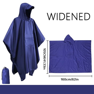 Pitauce Poncho de Pluie à Capuche 3-en-1 pour Hommes et Femmes, Imperméable, Compressible, Veste de Pluie Légère pour Adulte