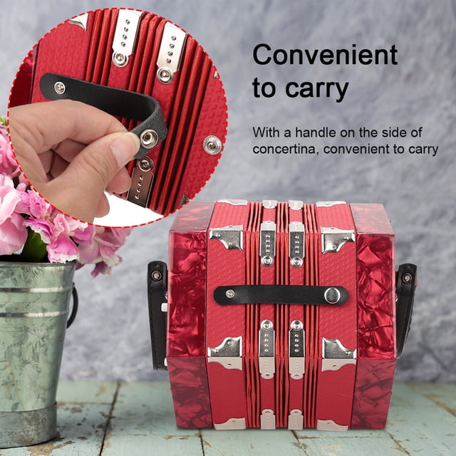 ABS Accordion Concertina, Professional 20 Buttons Accordion Concertina Musical Instrument Accessory Home Digital Pianos Digital Pianos