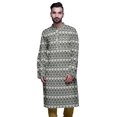 thumbnail image 1 of Atasi Kurta Imprimé pour Hommes Col Mandarin Popeline de Coton Kurta Chemise Décontractée, 1 of 7