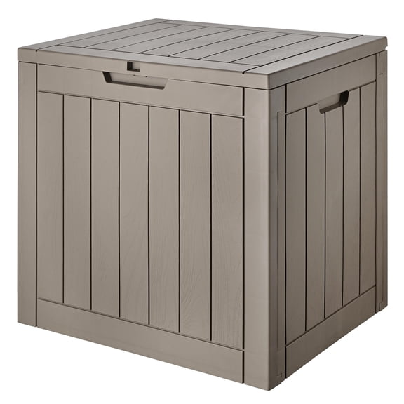 31 Gal Outdoor Deck Box Container, Patio Storage Bin with Lockable Lid and Side Handles for Patio Pool Garden(118L)