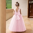 thumbnail image 5 of Wo-Fusoul Robe d'Anniversaire pour Filles, Robe de Princesse d'Été Sans Manches à Col Rond en Tulle et Maille, Robe de Fête pour Enfants de 1 à 15 Ans, 5 of 5