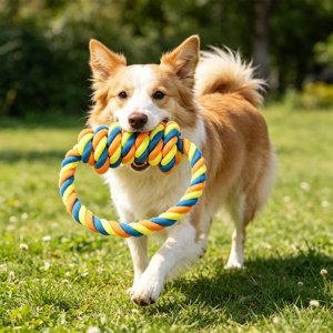 Roiihwy Dog Rope Toys, Nearly Indestructible Dogs Toy for Medium to Large Breed, Dental Cleaning Chew/Tug Toy for Boredom, Dog Toys for Aggressive Chewers, Multicolor