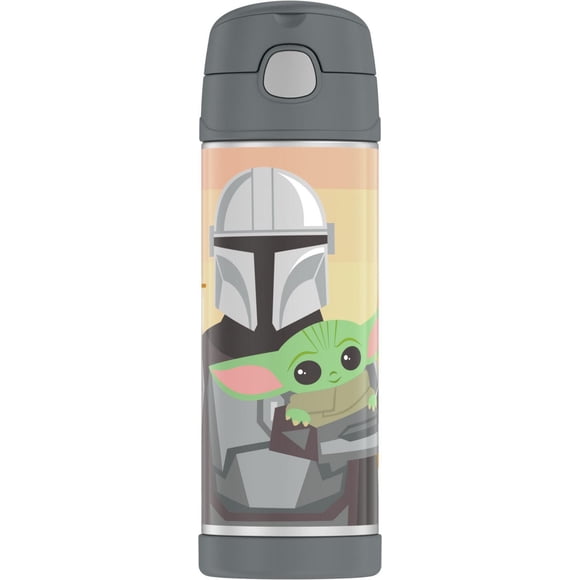 Thermos 16 oz Vacuum Insulated Stainless Steel Funtainer Bottle, Mandalorian