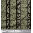thumbnail image 1 of Soimoi Green polyester Crepe Fabric Stripe,Leopard & Wild Animal Skin Print Sewing Fabric BTY 52 Inch Wide, 1 of 3