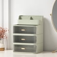 thumbnail image 2 of Home Textile Storage Purposed Organization for VanityClear Rectangular Compartments Makeup Tray with Space for Brushes Eyeshadow and Beauty SuppliesPerfect Bathroom Vanity Storage Solution for Neatly, 2 of 4