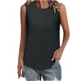 thumbnail image 1 of AherBiu Débardeurs Grande Taille pour Femmes Couleur Unie Sans Manches Col Rond Ample Chic Décontracté Basique Camis, 1 of 7