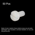 thumbnail image 3 of Unique Bargains Nylon Machine Screws, M5x12mm Slotted Pan Head Fasteners Bolts, White 50Pack, 3 of 4