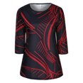 thumbnail image 3 of Mode Femmes Printemps Imprimé Manches Mi-Longues Col Rond Tee-Tops Décontractés;Halloween;Christmas;Work;Home;Daly;Casual;Dating;Birthday, 3 of 5