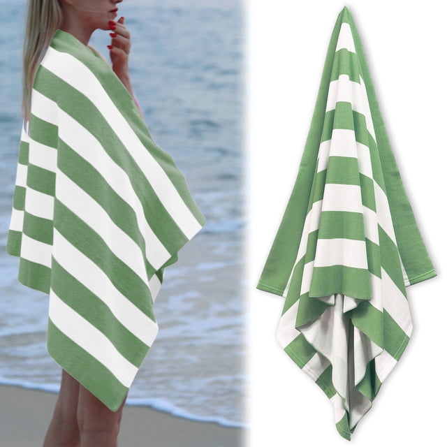 Serviette de Sport Absorbante Serviette de Plage Verte une Verte en Molleton Corail (Serviette X1)