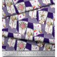 thumbnail image 2 of Soimoi Cotton Duck Fabric Leaves & Flower Floral Print Sewing Fabric Yard 56 Inch Wide, 2 of 3