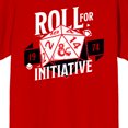 thumbnail image 2 of Dungeons & Dragons Roll For Initiative Col Rond Manches Courtes Rouge T-Shirt pour Homme-Moyen, 2 of 4