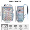 thumbnail image 3 of Floral Skull Pattern Backpack Cooler – Leakproof Insulated Cooler Bag with Gothic Wings, Snakes, and Fire Print for Outdoor Use, 3 of 3