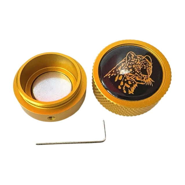 Lipstore Pool Chalk Holder Aluminum Billiard Chalk Storage Metal Box, Pool Chalk Case Gold