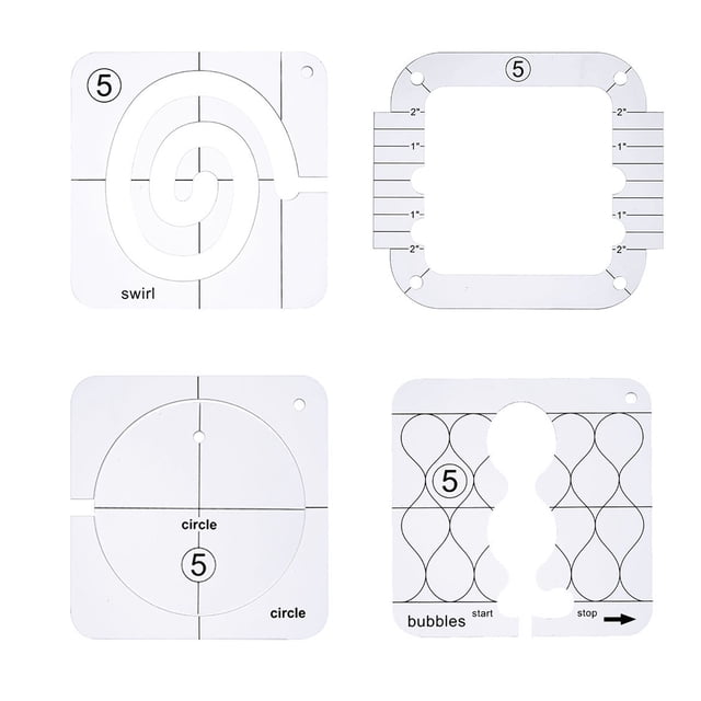 EGNMCR Acrylic DIY Sewing Patchwork Ruler Special-shaped Hollow Sewing Kit Patchwork Template sewing board