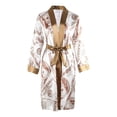 thumbnail image 4 of Women Silk Satin Robe Bathrobe Gown Kimono Sleepwear Pjs Lingerie, 4 of 4