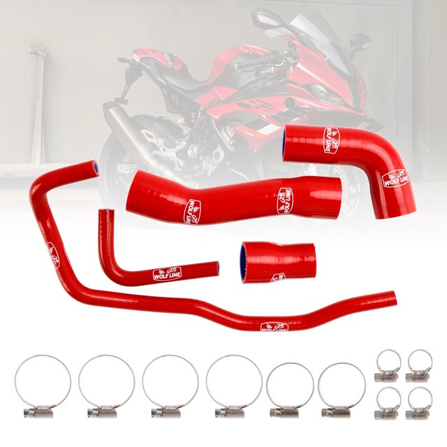 kit de Tuyau de Radiateur en Silicone pour BMW S1000RR 2019-2023 Rouge