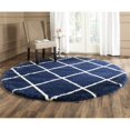 thumbnail image 2 of Safavieh Hudson Shag 7' Round Power Loomed Rug in Navy and Ivory, 2 of 3