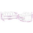 thumbnail image 4 of vidaXL 2 Piece Sofa Set with Cushions Dark Grey Velvet, 4 of 4