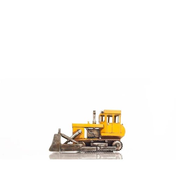 Old Modern Handicrafts AR002 Bulldozer en Métal Fait à la Main en Étain