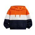 thumbnail image 1 of Jacquard Contrast Color Hooded Long Sleeve Tops for Men, 1 of 3