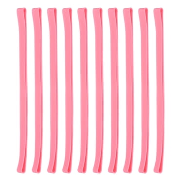Unique Bargains 8' Large Elastic Rubber Bands, 10 Pcs Big Silicone Rubber Bands Strap, Pink