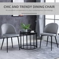 thumbnail image 4 of HOMCOM Dining Chairs Set of 2, Mid-Back Velvet-touch Upholstery Side Chair, 4 of 10