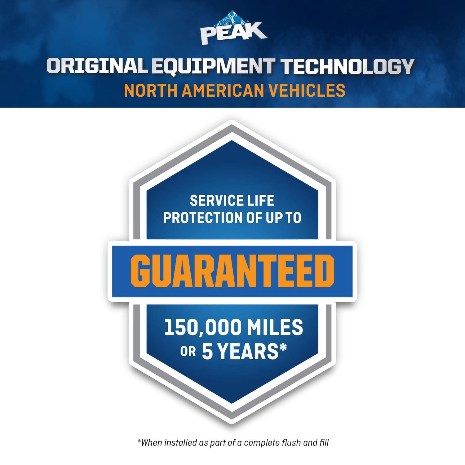 PEAK® OET Extended Life Orange 50/50 Pre-Diluted  Antifreeze/ Coolant for North American Vehicles, 3.78 Liters
