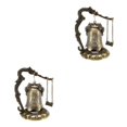 thumbnail image 4 of VONKY Dragon Fengshui Bell Good Luck Bless Home Decor Desk for Buddha 7x7x12cm 2Set, 4 of 6