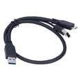 thumbnail image 3 of LAFGUR Y Type Data Cable,Power Data Cable USB-A to USB 2.0 + Micro B Y Type Male to Male for Mobile Hard Disk Black,Power Data Cable, 3 of 8
