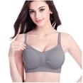 thumbnail image 1 of XZNGL Pregnant Womens Plain Color Bra Maternity Nursing Bras Vest Tops, 1 of 9