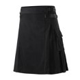 thumbnail image 1 of Jupe Plissée à Carreaux Style Écossais avec Poches Contrastantes pour Homme - Matériau Durable, Tenue Décontractée, 1 of 8