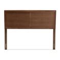 thumbnail image 3 of Bowery Hill Mid-Century Solid Rubber Wood Full Size Headboard in Walnut Brown, 3 of 6