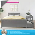 thumbnail image 2 of BEDSMART Lit Double en Bois Massif avec Rangement / Gris, 2 of 7