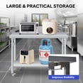 thumbnail image 3 of BeesClover Table de Travail Pliable en Acier Inoxydable Robuste de 920 lb, Certifiée NSF, Tablette Ajustable, pour Restaurant, Garage, Patio Ou Traiteur, 3 of 7