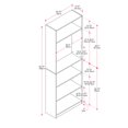 thumbnail image 2 of CorLiving Teo Engineered Wood 5-Tier Adjustable Shelf Adult Bookcase, Black, 2 of 9