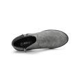 thumbnail image 3 of Unique Bargains Bottines à Talon Bloc Empilé à Bout Rond avec Fermeture Éclair pour Femmes, 3 of 6