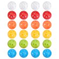 thumbnail image 2 of MasteelfCA 24pcs Perforated Plastic Play Balls Hollow Practice Training Sports Balls (Mixed Colors), 2 of 8