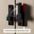 thumbnail image 5 of No-Drill Door Lock Sliding Gate Lock Push-Pull Door Fastener Adjustable Cabinet Lock Easy-Install Door Stopper 12ml, 5 of 5