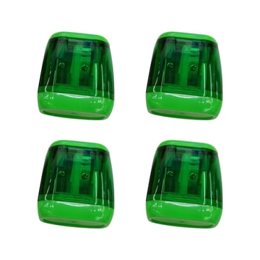 EGNMCR 4PCS Double Hole Pencil Sharpener With Cover Color Pencil Sharpener For Kids Portable Oval Manual Pencil Sharpener For School Office Supplies pencil sharpener