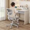 thumbnail image 2 of Costway Kids Desk Chair Children Study Chair with Adjustable Height, Armrest & Footrest Gray, 2 of 10