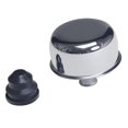thumbnail image 2 of Trans Dapt Crankcase Breather Cap 4871 Round; 2-3/4 Inch Diameter; Push In Style; Chrome; With Grommet, 2 of 5